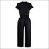V-neck Short Sleeve With Pocket Jumpsuits