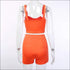 V Neck Single-breasted Cropped Camisole Casual Shorts Women Two-piece Set