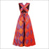 V-neck Sleeveless Lace-up Graphic Print