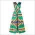 V-neck Sleeveless Lace-up Graphic Print