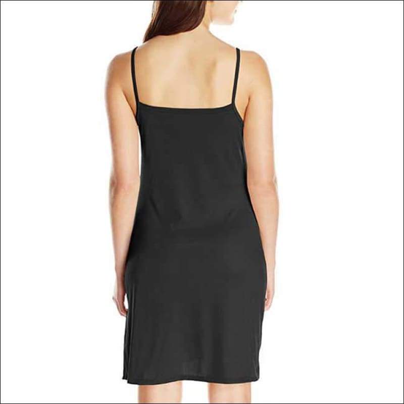 V-neck Slim Nightdress - M / Black - Lingerie & Sleep