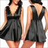 V-neck Solid Color Lace Nightdress