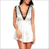 V-neck Solid Color Lace Nightdress