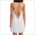 V Neck Solid Color Satin Sleep Dress