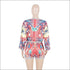 Vacation Leaf Printed V Neck Boho Style Two-piece Set