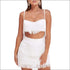 Vacation Style Solid Color Tassel Camis And Tight Skirt Set
