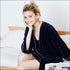 Velvet Fabric Long Sleeves Bathrobe