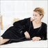 Velvet Fabric Long Sleeves Bathrobe