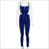 Velvet Fabric Low-cut Sleeveless Bodysuits Lace-up Tight