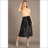 Velvet High Waist Midi Skirt