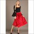 Velvet High Waist Midi Skirt
