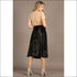 Velvet High Waist Midi Skirt