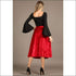 Velvet High Waist Midi Skirt