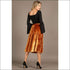 Velvet High Waist Midi Skirt