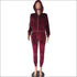Velvet Hooded Long-sleeve Zipper Top And Sweatpants Casual Two Pieces Sets