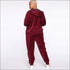 Velvet Hooded Long-sleeve Zipper Top And Sweatpants Casual Two Pieces Sets
