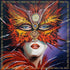 Venetian mask silk scarf 45x45 cm