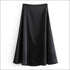 Vintage Elegant High-waisted Side Zipper Design Skirt