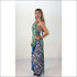 White Tiger Long Backless Dress