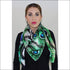 White Tiger Silk Scarf 110 x 110 cm