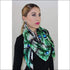 White Tiger Silk Scarf 110 x 110 cm
