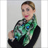 White Tiger Silk Scarf 110 x 110 cm