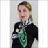 White Tiger Silk Scarf 110 x 110 cm