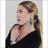 White Tiger Silk Tie Earring