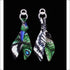White Tiger Silk Tie Earring