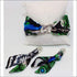White Tiger Silk Tie Earring