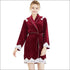 Winter Wear Thick Velvet Fabric Lace Patchwork Night-robe