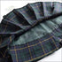 Women Elastic Plaid Print Pleated Skirt