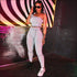 Women Oblique Shoulder Cropped T-shirt Yoga Jogger Pants Two-piece Set