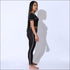 Women Oblique Shoulder Cropped T-shirt Yoga Jogger Pants Two-piece Set