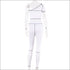 Women Oblique Shoulder Cropped T-shirt Yoga Jogger Pants Two-piece Set