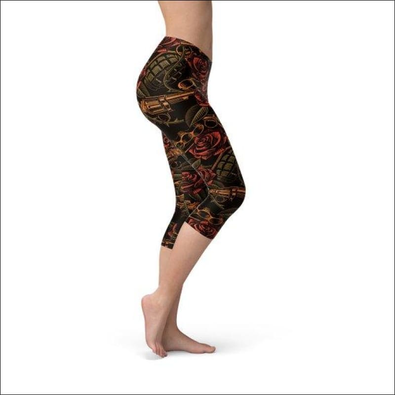 Women’s Badass Capri Leggings - L - Leggings