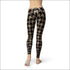 Womens Beige Brown Houndstooth Leggings