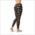 Womens Beige Brown Houndstooth Leggings