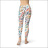 Womens Colorful Feather Fern Leggings