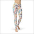 Womens Colorful Feather Fern Leggings