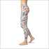 Womens Colorful Feather Fern Leggings