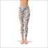 Womens Colorful Feather Fern Leggings