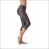 Womens Floral Lotus Capri Leggings