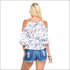 Women's Floral Shoulder Top