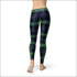 Womens Green and Blue Tartan Leggings