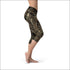 Women's Koi Fish Black Capri Leggings