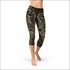 Women's Koi Fish Black Capri Leggings