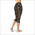 Women's Koi Fish Black Capri Leggings