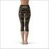 Women's Koi Fish Black Capri Leggings