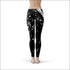Womens Piano Notes Black Leggings
